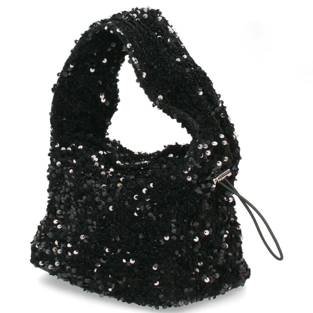 ハンドバッグ レディース スパンコール 黒 ブラック シルバー トートバッグ 鞄 小さめ キラキラ グリームサプライ gream supply 4038 結婚式 上品 大人 きれいめ おしゃれ パーティー