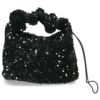ハンドバッグ レディース スパンコール 黒 ブラック シルバー トートバッグ 鞄 小さめ キラキラ グリームサプライ gream supply 4038 結婚式 上品 大人 きれいめ おしゃれ パーティー