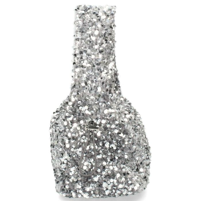 ハンドバッグ レディース スパンコール 黒 ブラック シルバー トートバッグ 鞄 小さめ キラキラ グリームサプライ gream supply 4038 結婚式 上品 大人 きれいめ おしゃれ パーティー