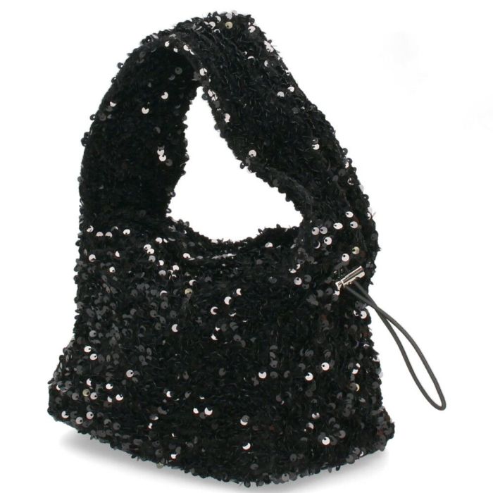 ハンドバッグ レディース スパンコール 黒 ブラック シルバー トートバッグ 鞄 小さめ キラキラ グリームサプライ gream supply 4038 結婚式 上品 大人 きれいめ おしゃれ パーティー