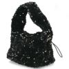 ハンドバッグ レディース スパンコール 黒 ブラック シルバー トートバッグ 鞄 小さめ キラキラ グリームサプライ gream supply 4038 結婚式 上品 大人 きれいめ おしゃれ パーティー