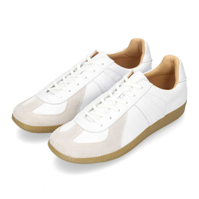 ジャーマントレーナー スニーカー 白 黒 メンズ レディース 靴 レザー ローカット シューズ GERMAN TRAINER REPRODUCTED EDITION MODEL 42500