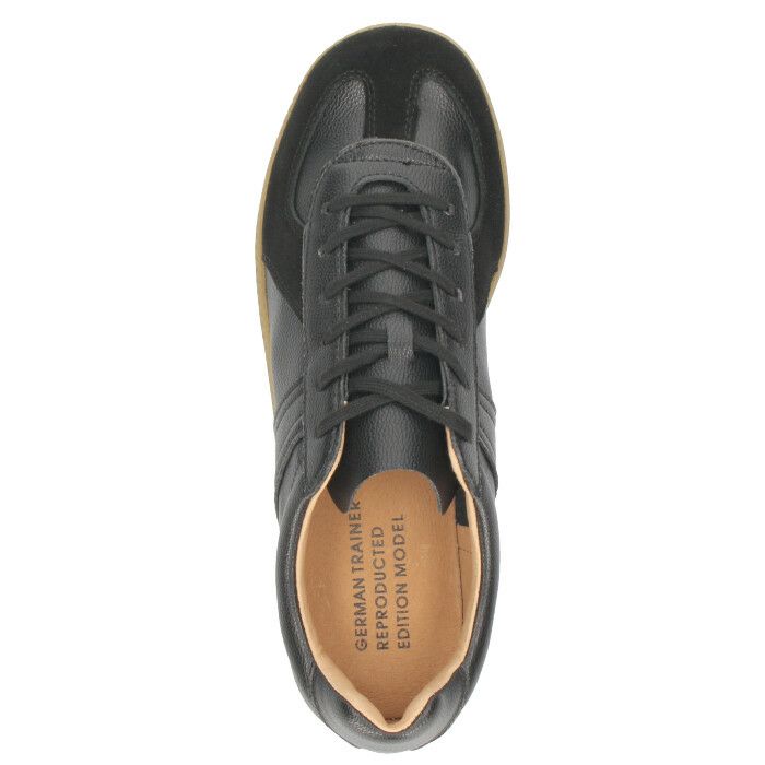 ジャーマントレーナー スニーカー 白 黒 メンズ レディース 靴 レザー ローカット シューズ GERMAN TRAINER REPRODUCTED EDITION MODEL 42500