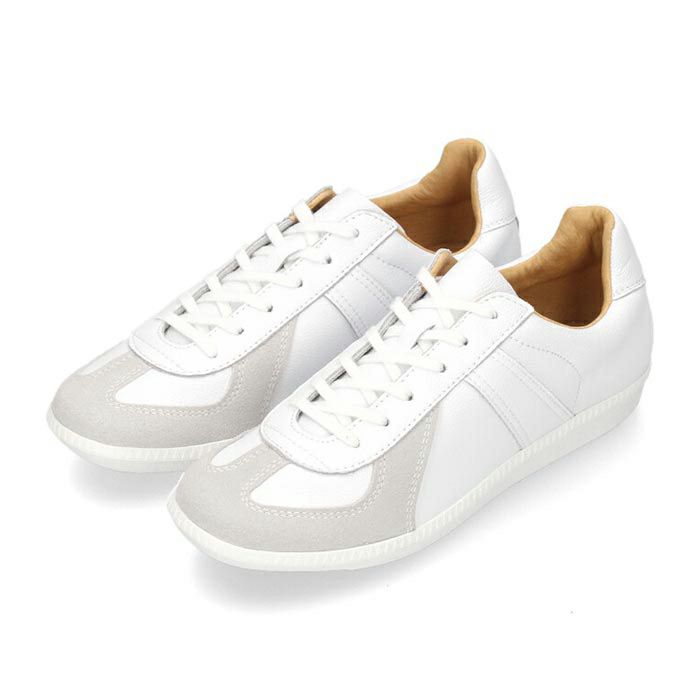 ジャーマントレーナー スニーカー 白 黒 メンズ レディース 靴 レザー ローカット シューズ GERMAN TRAINER REPRODUCTED EDITION MODEL 42500