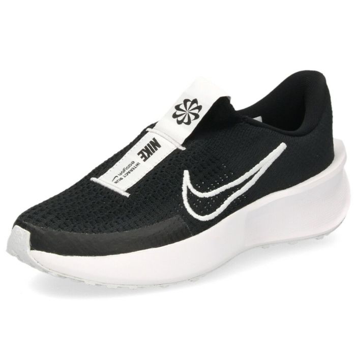ナイキ スニーカー レディース 黒 厚底 ランニングシューズ NIKE インタラクト ラン イージーオン FV5591 001 ブラック/ホワイト