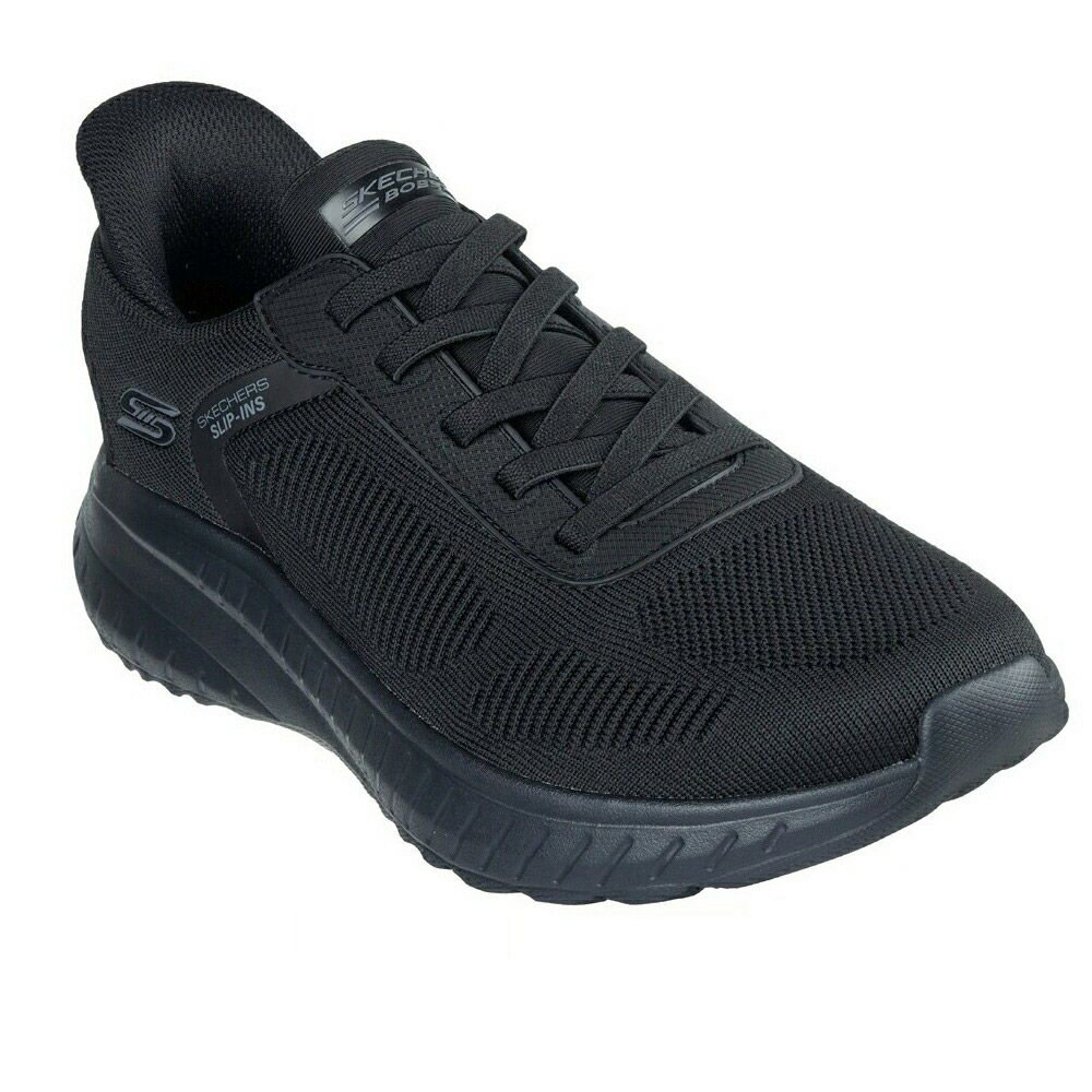 スケッチャーズ スニーカー スリップインズ メンズ ハンズフリー 立ったまま履ける 靴 ワイド幅 スリッポン SKECHERS 118312W  ボブス スポート 黒 ブラック