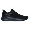 スケッチャーズ スニーカー スリップインズ メンズ ハンズフリー 立ったまま履ける 靴 ワイド幅 スリッポン SKECHERS 118312W  ボブス スポート 黒 ブラック