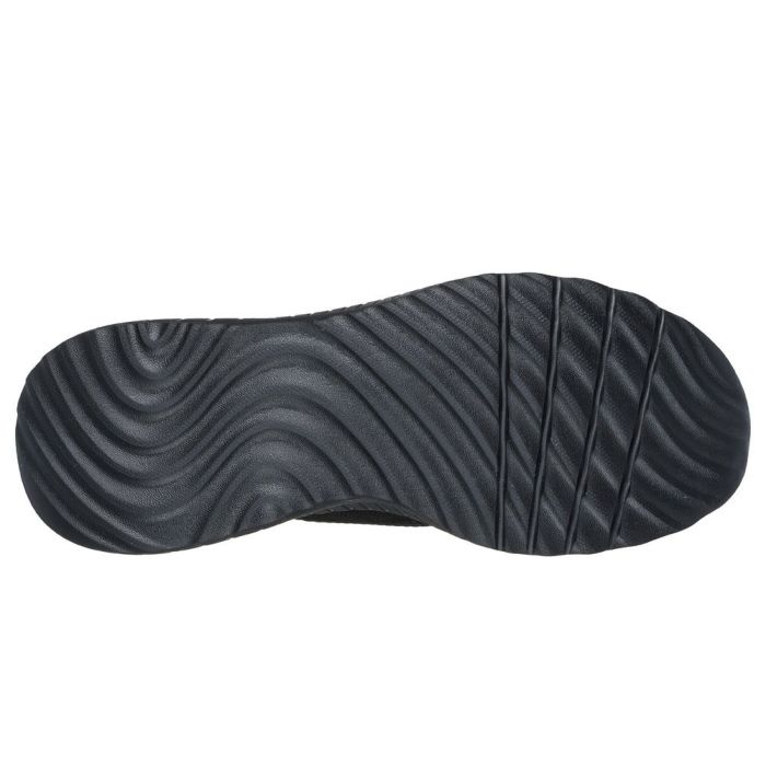 スケッチャーズ スリップインズ レディース ワイド 幅広 スニーカー 黒 スリッポン SKECHERS Slip-ins ボブス スポート スクワッド カオス 117497W BBK TPE ゆったり ハンズフリー