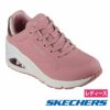 スケッチャーズ スニーカー レディース ローカット 厚底 ウノ ウェッジ ハイステップス 177520 SKECHERS ノーマル幅 かわいい 靴ひも UNO WEDGE HI STEPS