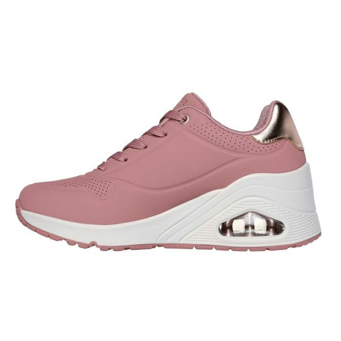 スケッチャーズ スニーカー レディース ローカット 厚底 ウノ ウェッジ ハイステップス 177520 SKECHERS ノーマル幅 かわいい 靴ひも UNO WEDGE HI STEPS