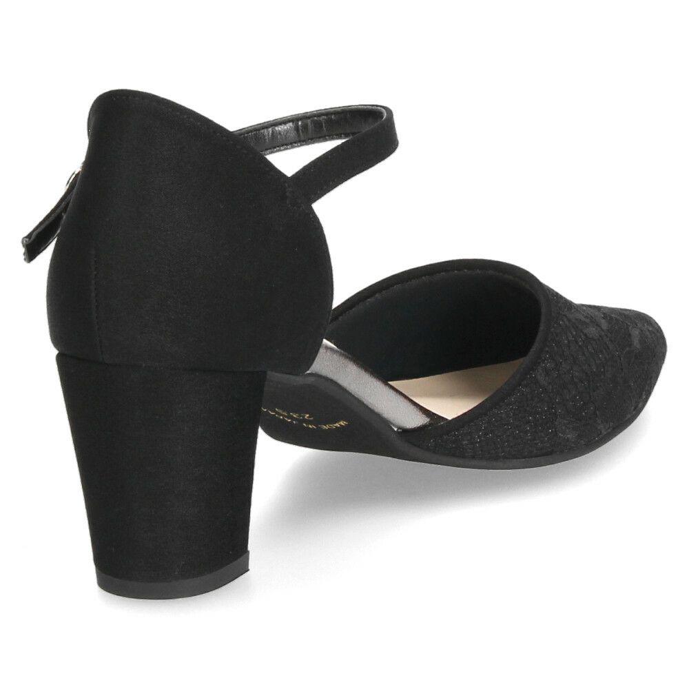 パンプス ストラップ レディース アンクルストラップ ポインテッドトゥ セパレート チャンキーヒール 結婚式　パーティー 卒業式 入学式 グランルー Grande Roue 241009 華やか 上品 大人 オフィス