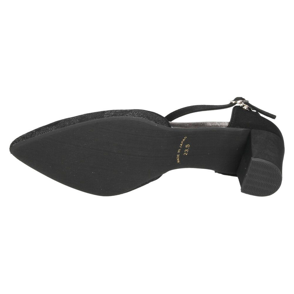 パンプス ストラップ レディース アンクルストラップ ポインテッドトゥ セパレート チャンキーヒール 結婚式　パーティー 卒業式 入学式 グランルー Grande Roue 241009 華やか 上品 大人 オフィス