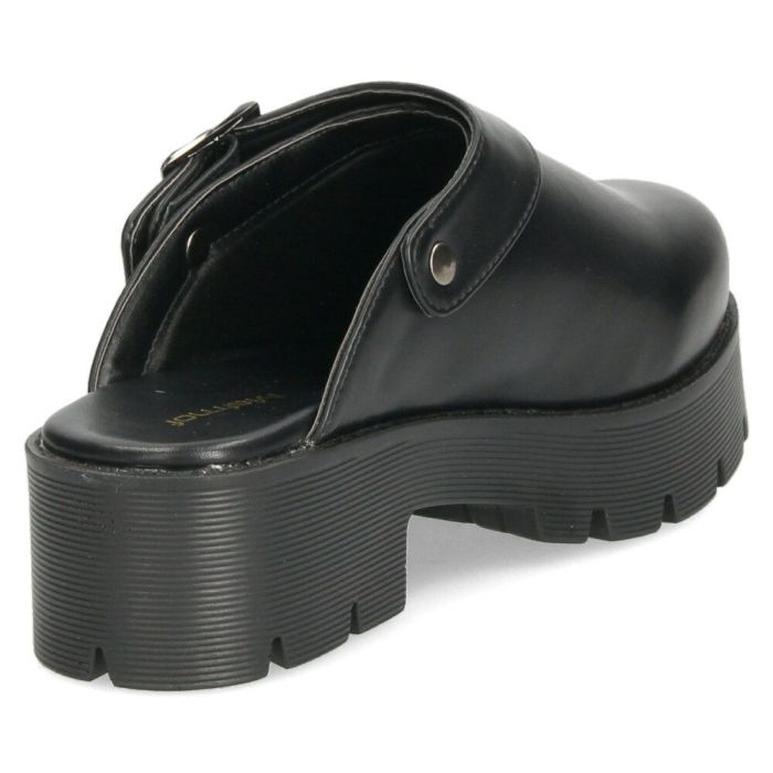 サボ サンダル レディース 厚底 ミュール ストラップ 2WAY 甲深 スタイルアップ カジュアル 大人 上品 きれいめ マフモフ Mafmof 1130WK 黒 ブラック ダークブラウン