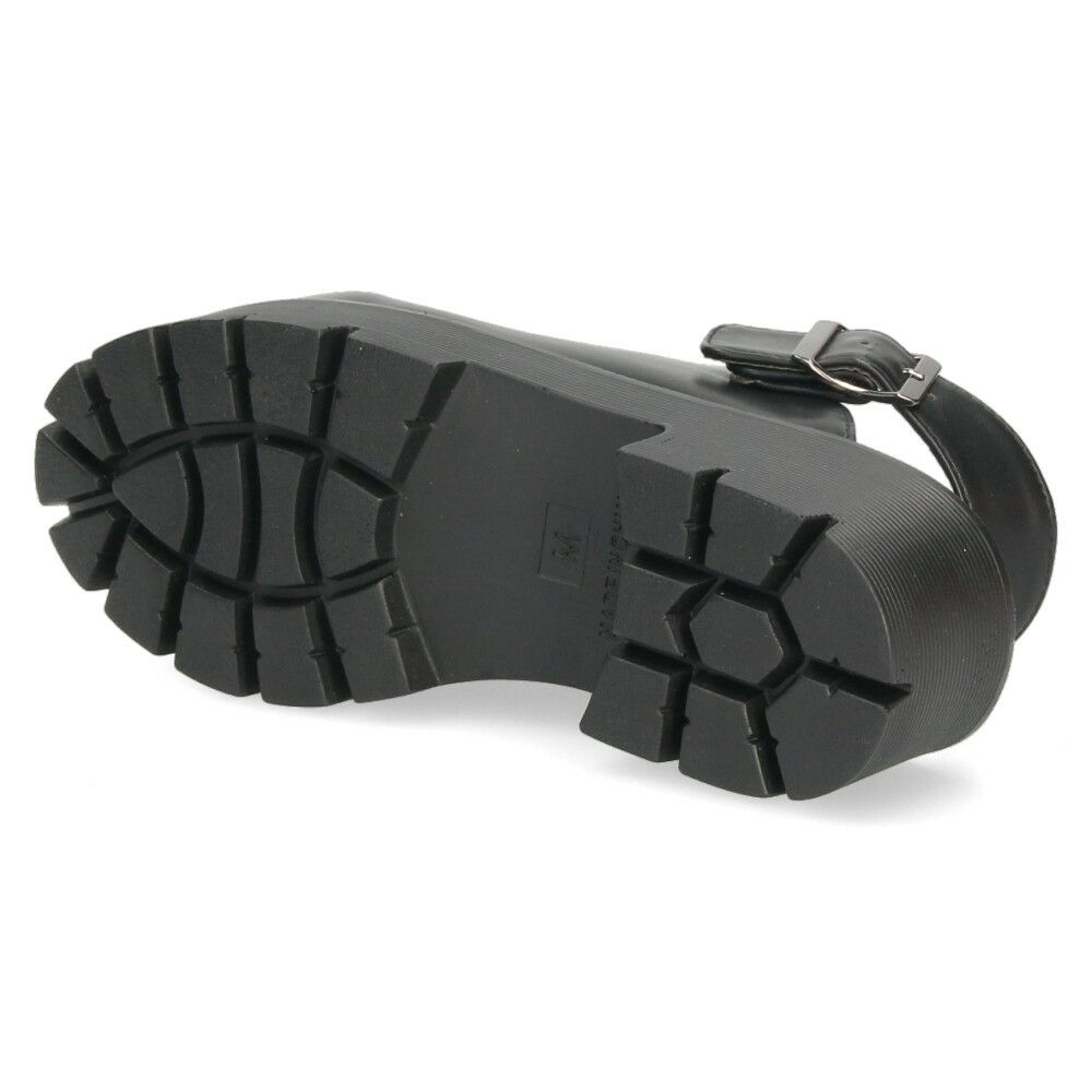 サボ サンダル レディース 厚底 ミュール ストラップ 2WAY 甲深 スタイルアップ カジュアル 大人 上品 きれいめ マフモフ Mafmof 1130WK 黒 ブラック ダークブラウン