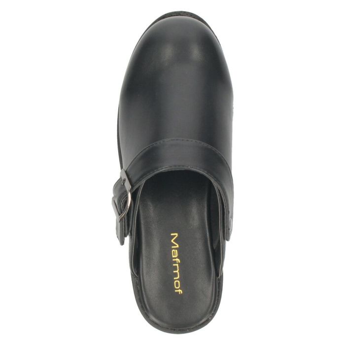 サボ サンダル レディース 厚底 ミュール ストラップ 2WAY 甲深 スタイルアップ カジュアル 大人 上品 きれいめ マフモフ Mafmof 1130WK 黒 ブラック ダークブラウン