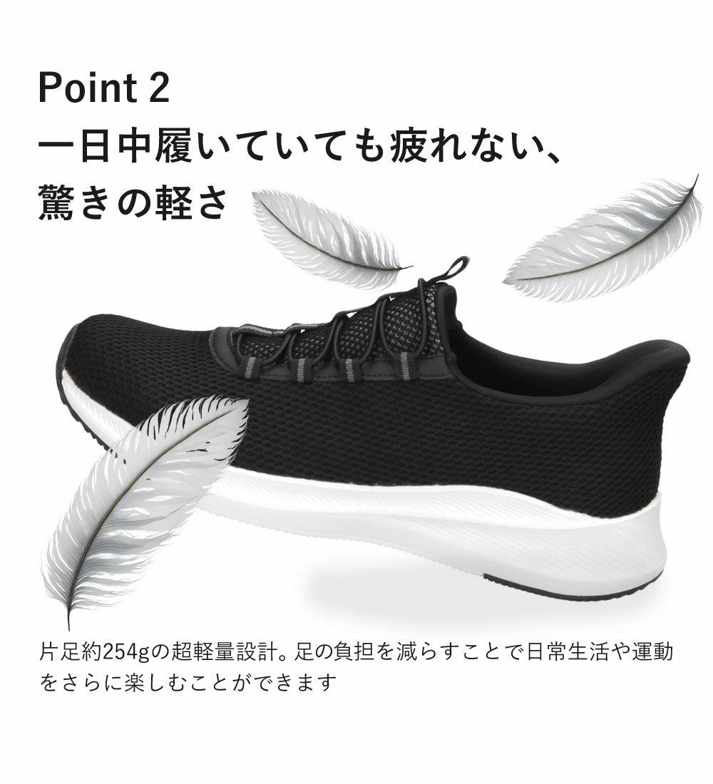 手を使わず履ける スリッポン スニーカー メンズ スリップイン ハンズフリー 履きやすい 軽い 歩きやすい 靴 黒 ブラック ネイビー 仕事 通勤 通学 運動 楽すぽっ Parade 55801
