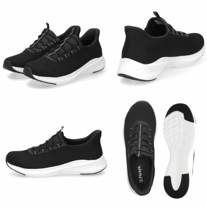 手を使わず履ける スリッポン スニーカー メンズ スリップイン ハンズフリー 履きやすい 軽い 歩きやすい 靴 黒 ブラック ネイビー 仕事 通勤 通学 運動 楽すぽっ Parade 55801