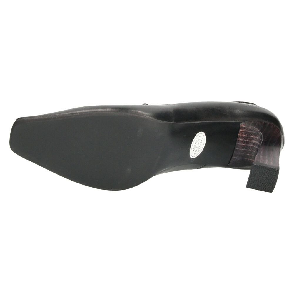 ラボキゴシ ワークス パンプス レディース 7cmスクエアトウカットワークパンプス  黒 ブラック 7cm ヒール 12838 RABOKIGOSHI works 日本製 おしゃれ 上品