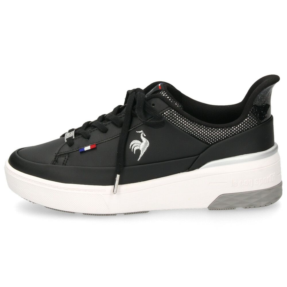 ルコックスポルティフ レディース スニーカー 靴 さっと履ける 防水 LCS セーヴル リフト ll SI LU5FRS74LZ ブラック le coq sportif