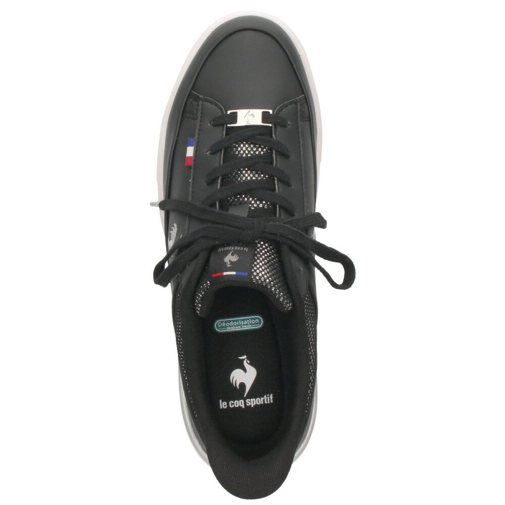 ルコックスポルティフ レディース スニーカー 靴 さっと履ける 防水 LCS セーヴル リフト ll SI LU5FRS74LZ ブラック le coq sportif