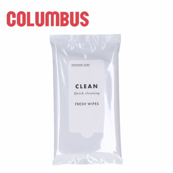 コロンブス ケア 汚れ落とし ウェットシート 10枚入り 防水・ 防汚効果 靴 クリーニングシート 使い切り クリーナー フレッシュワイプス COLUMBUS 29980 