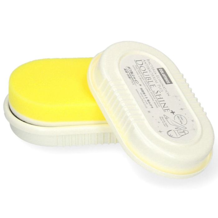 コロンブス ダブルシャイン COLUMBUS 両面使用タイプ ツヤ革靴専用 靴 靴みがき 除菌 抗菌 ツヤ出し ツヤ出しスポンジ お手入れ 簡単 手軽 シューケア 無色 29370