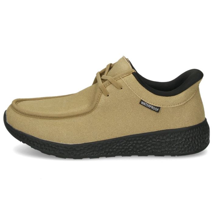 スリッポン メンズ シューズ カジュアル 靴 防水 スリップイン 立ったまま履ける 履きやすい 軽量 ハンズフリー パレード 楽すぽっ Parade 5801 オーク