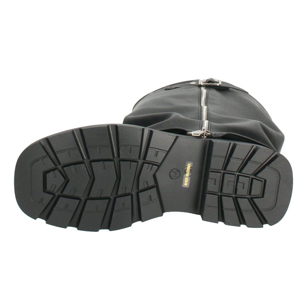 Mafmof マフモフ レディース ロングブーツ 厚底トラックソール ブーツ 靴 ブラック 黒 535WK 537WK 合成皮革 クッションインソール