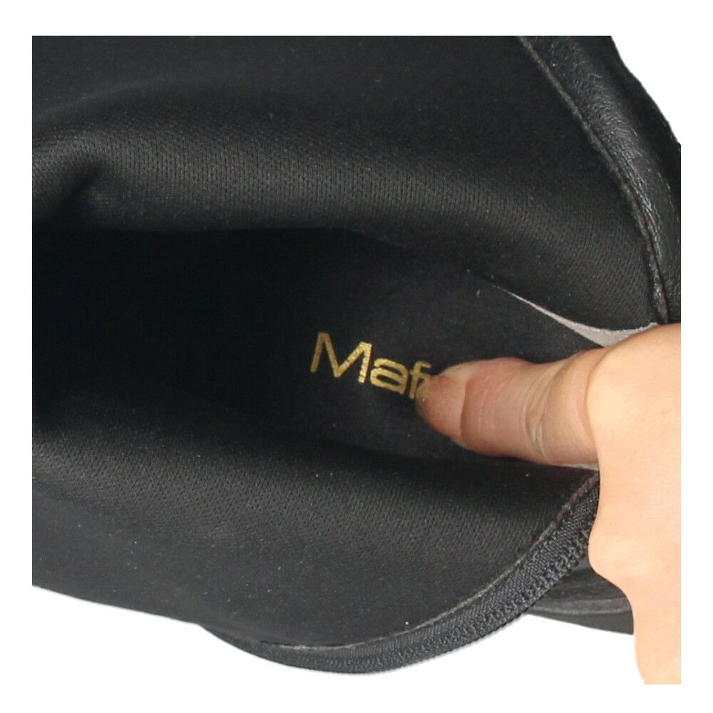 Mafmof マフモフ レディース ロングブーツ 厚底トラックソール ブーツ 靴 ブラック 黒 535WK 537WK 合成皮革 クッションインソール