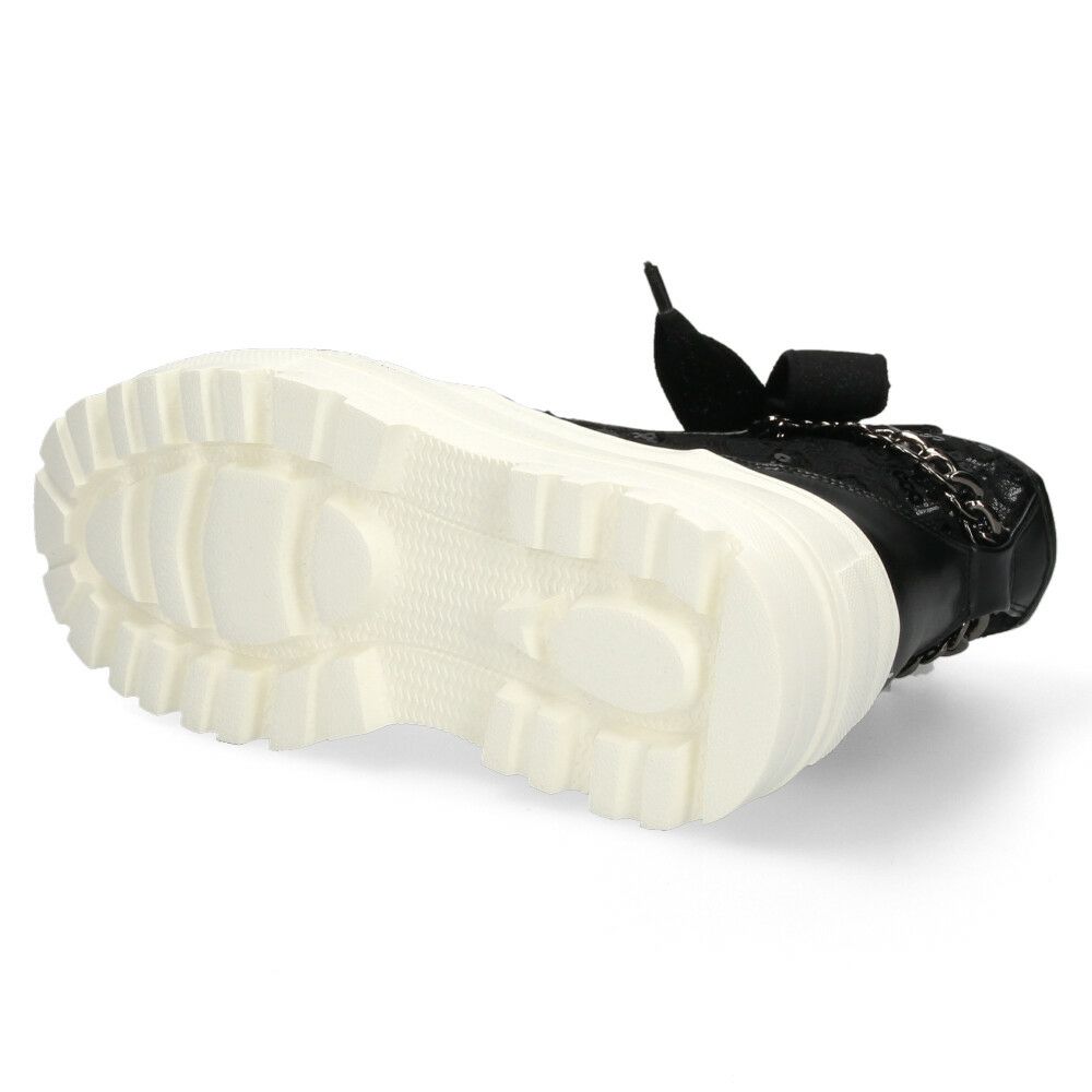 by あしながおじさん レディース スニーカー 厚底スニーカー ビッグリボン B8510127 ハイカット 靴 レースアップ  厚底 ファスナー