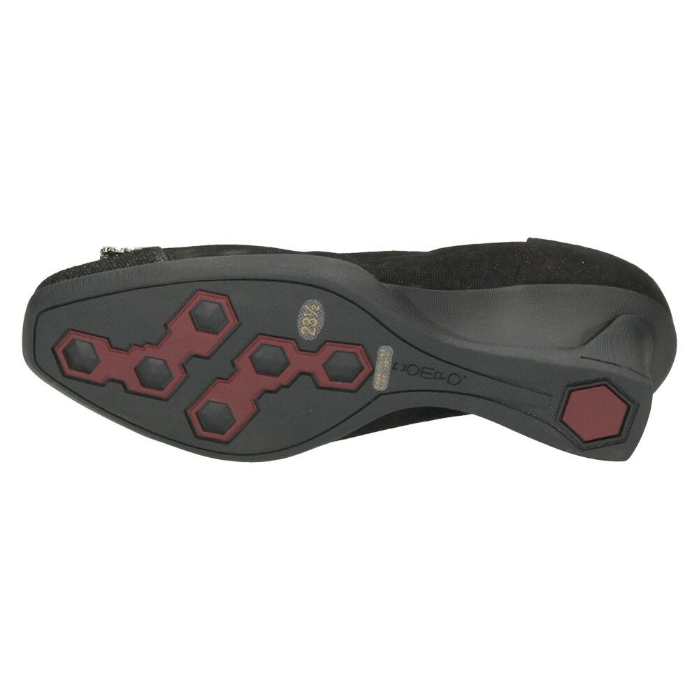 パンプス 黒 レディース おしゃれ ブラック エタン 通勤 靴 スクエアトゥ ウェッジソール コンポジションナイン ビジュー バックル コンフォートパンプス 3092 COMPOSITION9