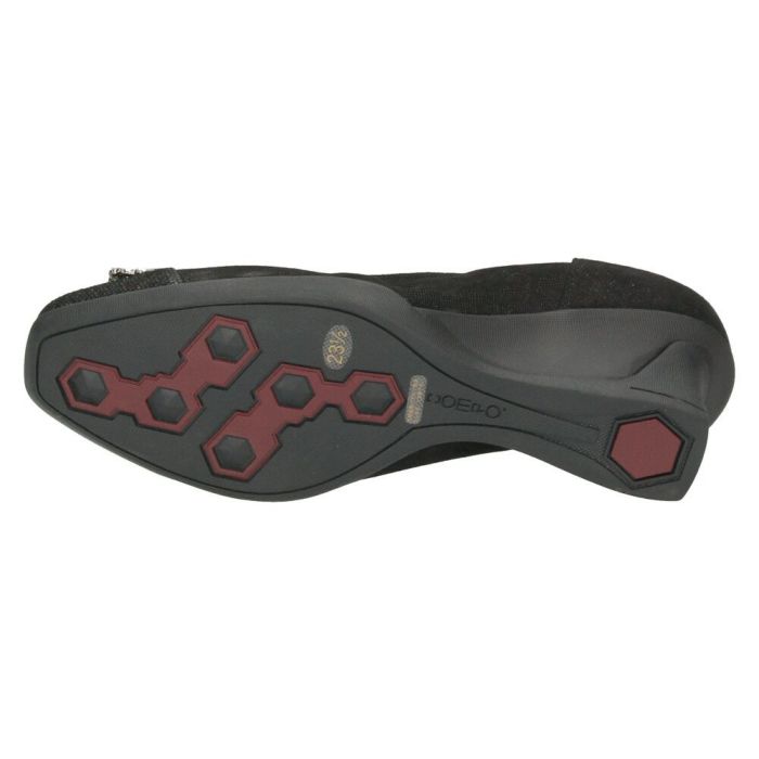 パンプス 黒 レディース おしゃれ ブラック エタン 通勤 靴 スクエアトゥ ウェッジソール コンポジションナイン ビジュー バックル コンフォートパンプス 3092 COMPOSITION9