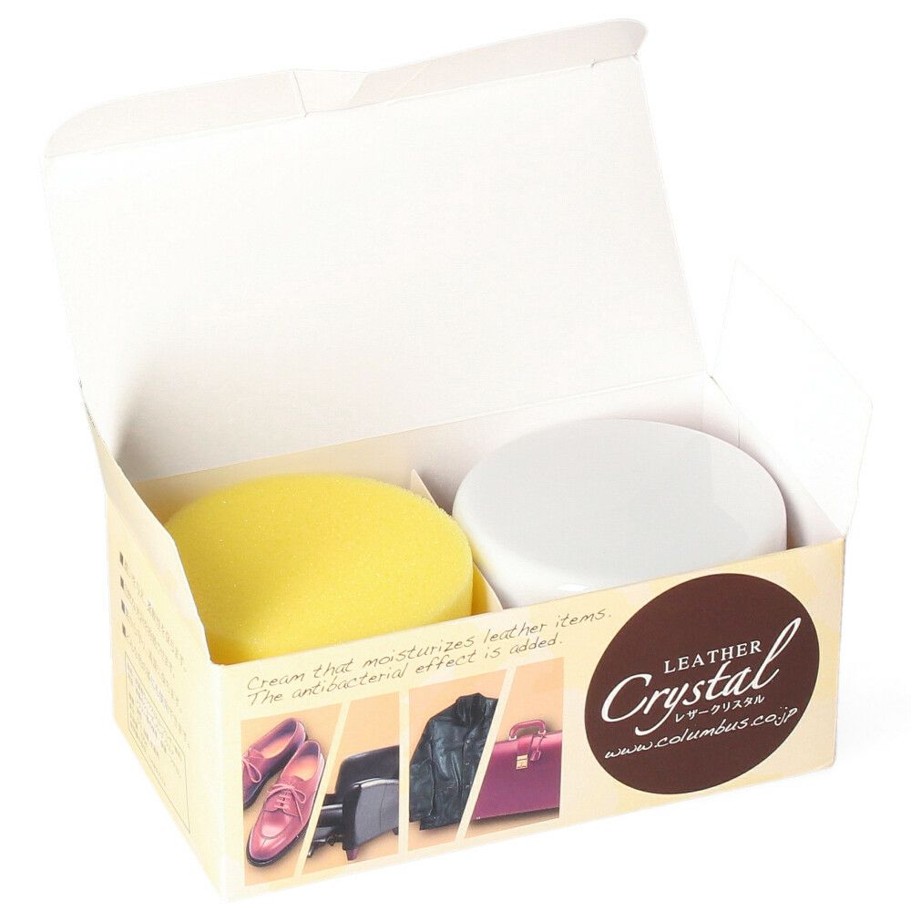  レザークリスタル 100+抗菌 シューケア用品 革靴 手入れ 革用 ツヤ出し 保革 抗菌 皮革用ワックス スポンジ コロンブス メンズ レディース COLUMBUS 16100