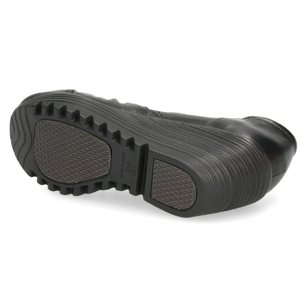 スリッポン レディース レザー 厚底 パンプス 履きやすい 靴 幅広 3E 黒 茶色 ウェッジソール 本革 ブラック ブラウン 日本製 ニコ 3992 NICO