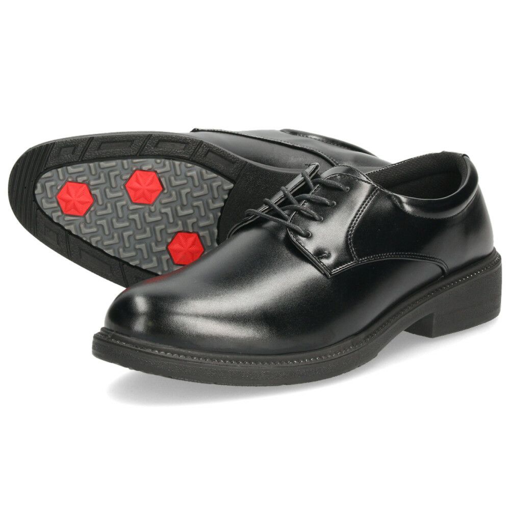 ビジネスシューズ メンズ 防水 防滑 滑らない 幅広 4E 軽量 スリッポン 軽い 歩きやすい クッション性 黒 ネオグリップ ウィルソン 8101 8102 Wilson