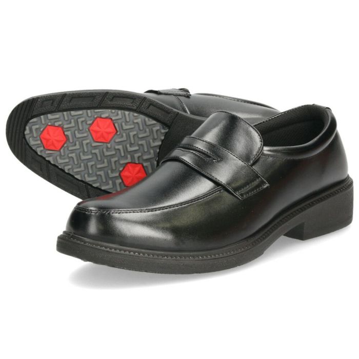 ビジネスシューズ メンズ 防水 防滑 滑らない 幅広 4E 軽量 スリッポン 軽い 歩きやすい クッション性 黒 ネオグリップ ウィルソン 8101 8102 Wilson