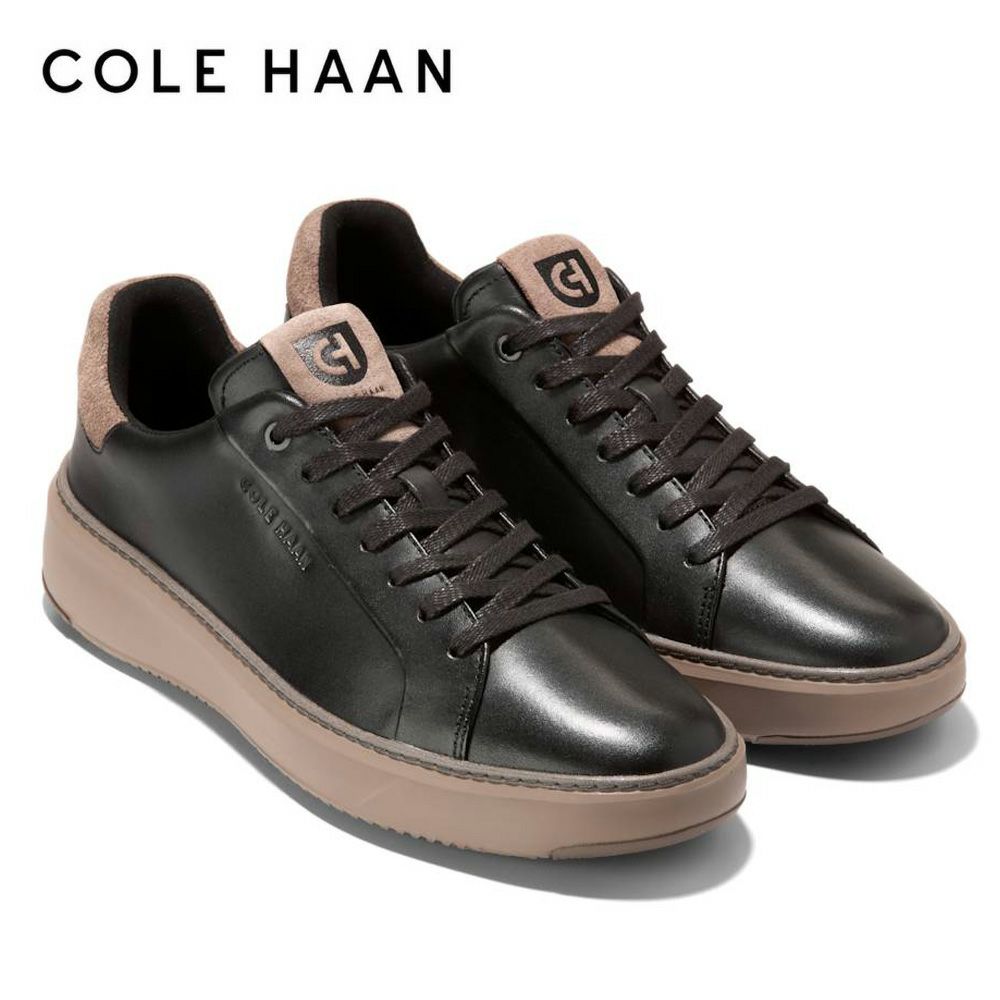 スニーカー メンズ 黒 レザー 本革 軽い 歩きやすい シンプル 快適 ローカット ブラック COLE HAAN コールハーン グランドプロ トップスピン C42220