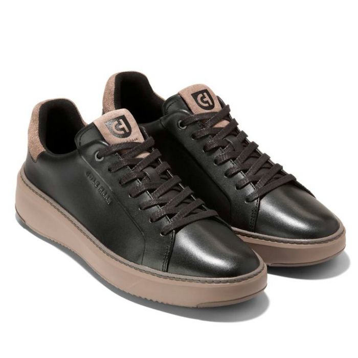 スニーカー メンズ 黒 レザー 本革 軽い 歩きやすい シンプル 快適 ローカット ブラック COLE HAAN コールハーン グランドプロ トップスピン C42220