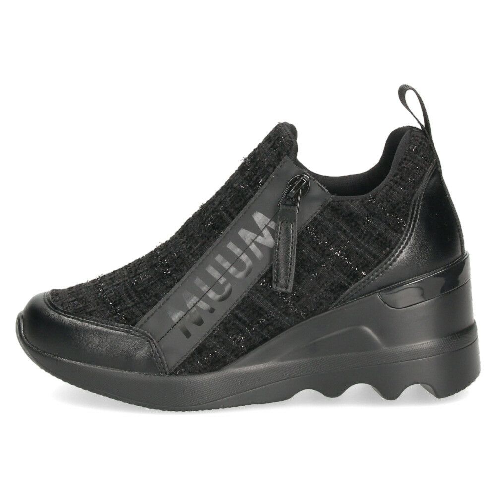 ウエッジソールスニーカー  レディース カジュアルシューズ 厚底 スニーカー ファスナー付き 美脚 おしゃれ スポーティー カジュアル 靴 MUUMファスナーウエッジソールスニーカー ムーム MUUM WX2105