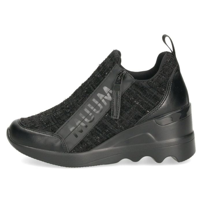 ウエッジソールスニーカー  レディース カジュアルシューズ 厚底 スニーカー ファスナー付き 美脚 おしゃれ スポーティー カジュアル 靴 MUUMファスナーウエッジソールスニーカー ムーム MUUM WX2105