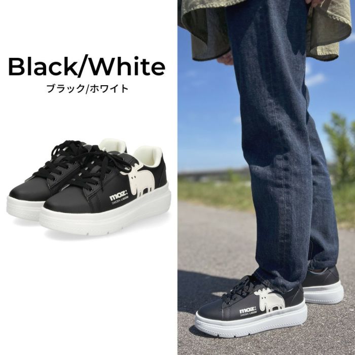 モズ スニーカー レディース 靴 厚底 軽量 歩きやすい ローカット カジュアル シューズ コートスニーカー moz 靴 おしゃれ レースアップ シンプル ひも靴 40250