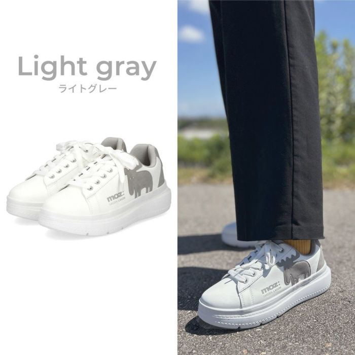 モズ スニーカー レディース 靴 厚底 軽量 歩きやすい ローカット カジュアル シューズ コートスニーカー moz 靴 おしゃれ レースアップ シンプル ひも靴 40250