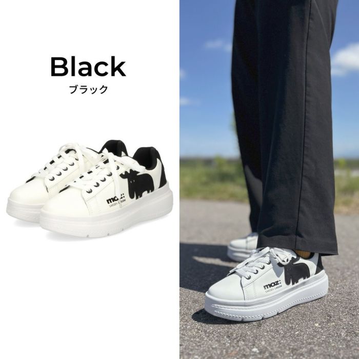 モズ スニーカー レディース 靴 厚底 軽量 歩きやすい ローカット カジュアル シューズ コートスニーカー moz 靴 おしゃれ レースアップ シンプル ひも靴 40250