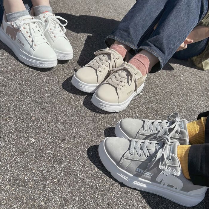 モズ スニーカー レディース 靴 厚底 軽量 歩きやすい ローカット カジュアル シューズ コートスニーカー moz 靴 おしゃれ レースアップ シンプル ひも靴 40250