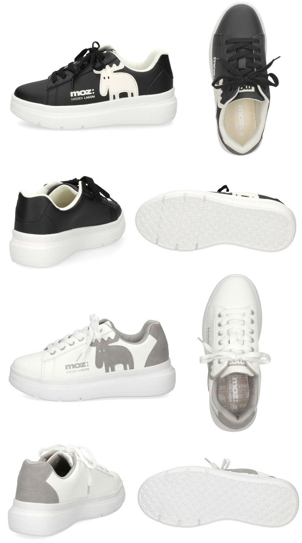 モズ スニーカー レディース 靴 厚底 軽量 歩きやすい ローカット カジュアル シューズ コートスニーカー moz 靴 おしゃれ レースアップ シンプル ひも靴 40250