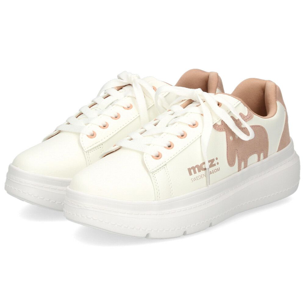 モズ スニーカー レディース 靴 厚底 軽量 歩きやすい ローカット カジュアル シューズ コートスニーカー moz 靴 おしゃれ レースアップ シンプル ひも靴 40250