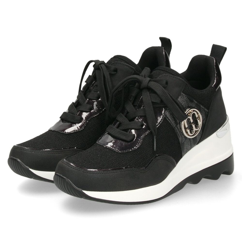 スニーカー レディース ウェッジソール 厚底 カジュアルシューズ おしゃれ かわいい 靴ひも ジッパー 履きやすい 黒 ブラック ベージュ レースアップ ムーム WX2106 MUUM