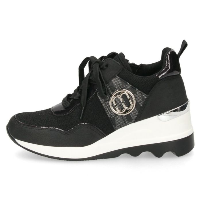 スニーカー レディース ウェッジソール 厚底 カジュアルシューズ おしゃれ かわいい 靴ひも ジッパー 履きやすい 黒 ブラック ベージュ レースアップ ムーム WX2106 MUUM