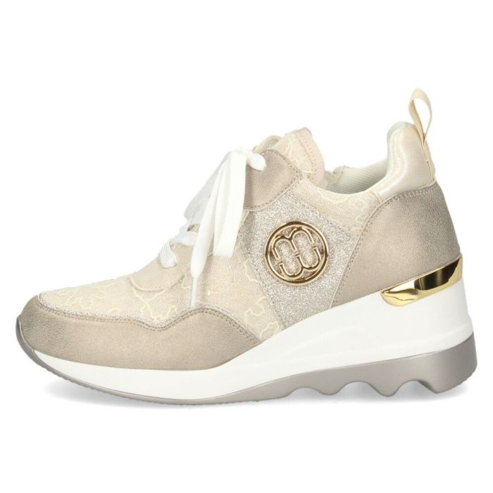 スニーカー レディース ウェッジソール 厚底 カジュアルシューズ おしゃれ かわいい 靴ひも ジッパー 履きやすい 黒 ブラック ベージュ レースアップ ムーム WX2106 MUUM