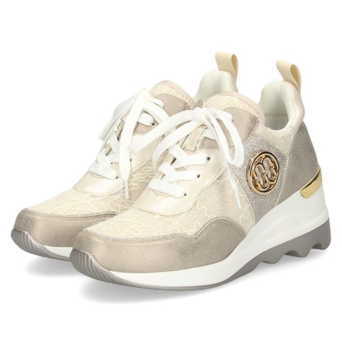 スニーカー レディース ウェッジソール 厚底 カジュアルシューズ おしゃれ かわいい 靴ひも ジッパー 履きやすい 黒 ブラック ベージュ レースアップ ムーム WX2106 MUUM